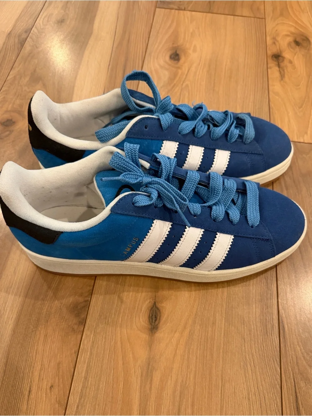 adidas Men’s Blue Campus Sneaker with White Stripes Originals ID2048 Size 12.5